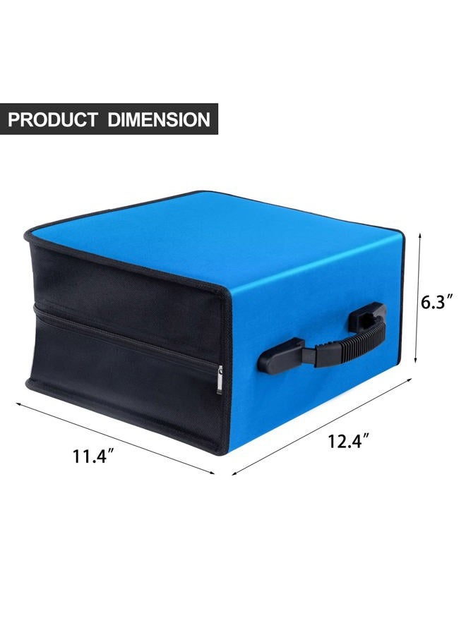 Siveit 400 Capacity CD/DVD Case Wallet VCD Storage Holder Booklet Album Box Binder, Blue, White binder, Portable - Image 2