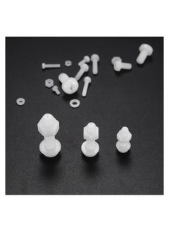 Generic 447 PCS White Nylon Plastic Pan Round Head Screws Bolts and Nuts and Gaskets, Metric Full Threaded Hex Head Screws Bolts and Nuts and Washers Assortment Set - M2/M2.5/M3/M4/M5/M6, for Home Repairs  - Image 5