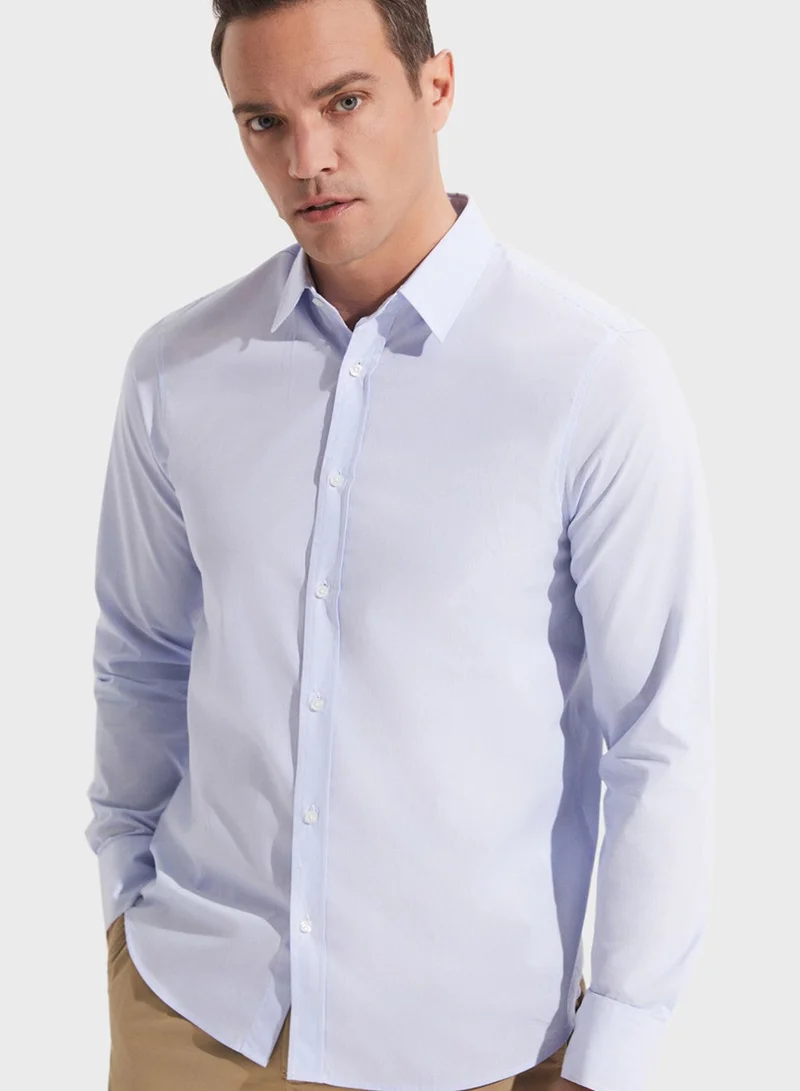 JUNE Striped Slim Fit Shirt