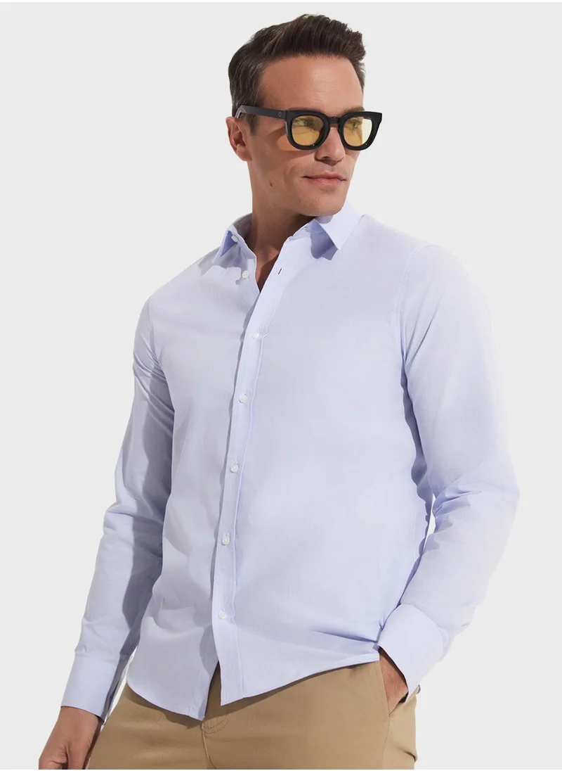 JUNE Striped Slim Fit Shirt