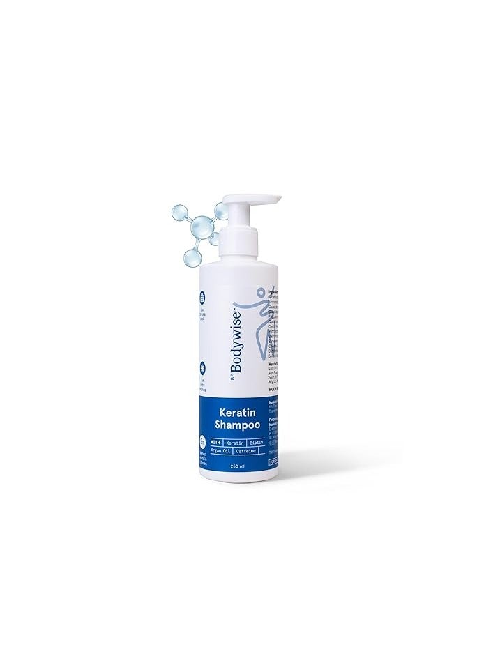 Be Bodywise Keratin Shampoo 2 | Developed By Trichologists | Biotin, Caffeine And Argan Oil | Cleanses Scalp, Controls Frizz And Hair Breakage | Paraben And Sulphate Free - Image 1