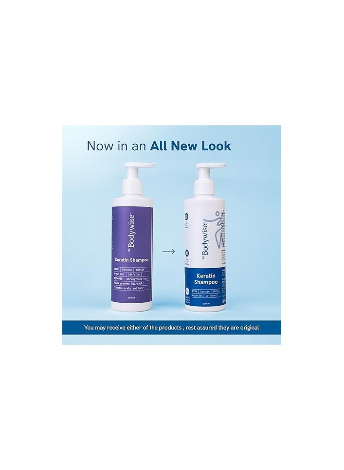 Be Bodywise Keratin Shampoo 2 | Developed By Trichologists | Biotin, Caffeine And Argan Oil | Cleanses Scalp, Controls Frizz And Hair Breakage | Paraben And Sulphate Free - Image 3