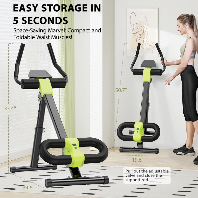 VISLIM Ab Workout Equipment, Ab Machine for Home Gym Fitness, Ab Trainer Exercise Equipment for Abdominal Exercise and Strength Training (Black) - Image 3