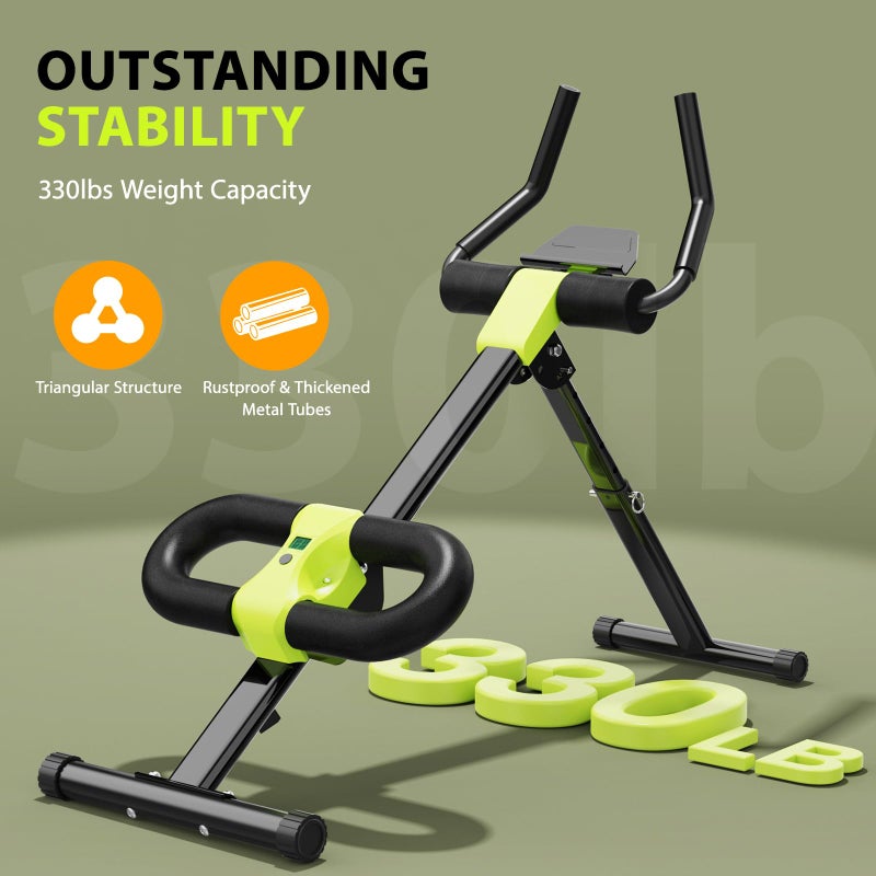 VISLIM Ab Workout Equipment, Ab Machine for Home Gym Fitness, Ab Trainer Exercise Equipment for Abdominal Exercise and Strength Training (Black) - Image 2