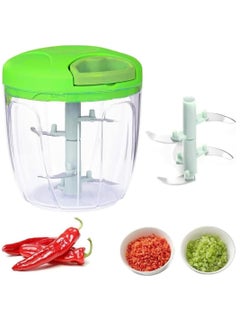 Pull chopper 5 Blade 900 ml, manual chopper, mixer, vegetable slicer, food chopper, multicolour