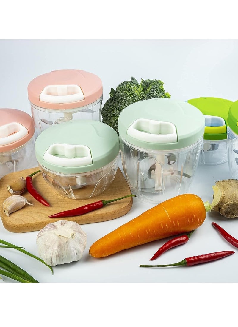 Juxin - Pull chopper 5 Blade 900 ml, manual chopper, mixer, vegetable slicer, food chopper, multicolour - Image 1