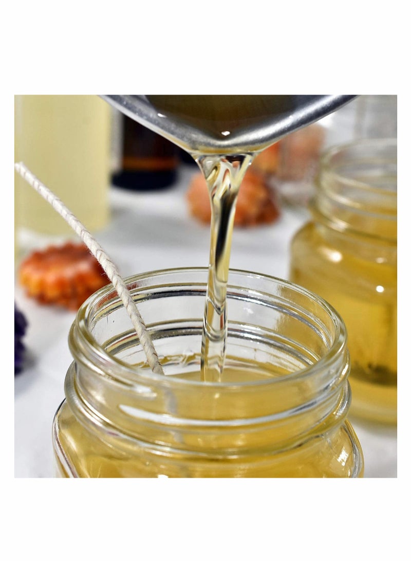 KASTWAVE Candle Making Kit, 20cm and 9cm Long 100 Pcs Organic Soy Pre Waxed Cotton Candle Wick with 1Pc Stainless Wick Holder Sustainer for Candle Making - Image 3