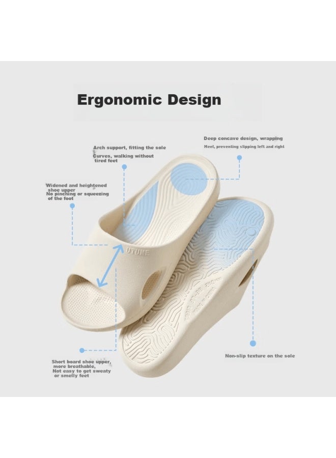 Utune Women's Slippers With Arch Support For Flat Feet, Non-slip Eva Odor-resistant Bathroom Shower Quiet Sandals For Men And Wome - Image 1