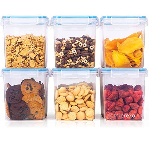 IMPREXO airtight plastic containers for kitchen storage containers for kitchen airtight kitchen containers (Pack of 6, 750 ML) - Image 1