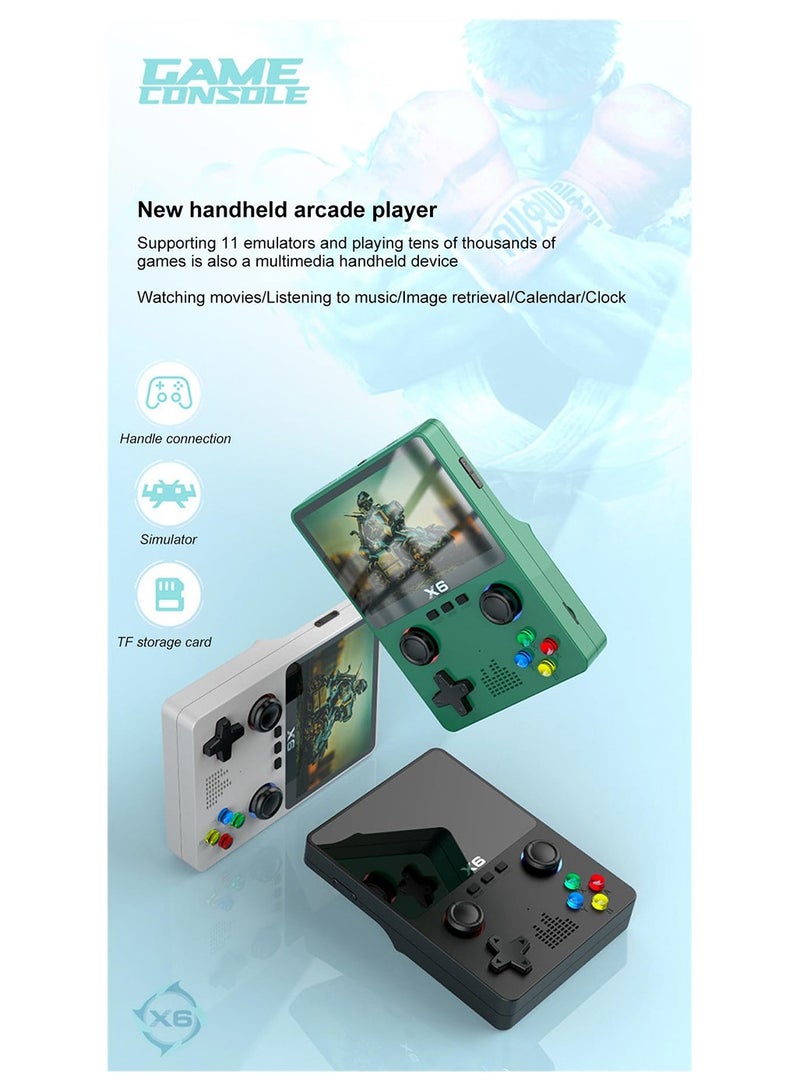 مييلان وحدة تحكم ألعاب محمولة، وحدة ألعاب قديمة مدمجة بسعة 32 جيجابايت و10000+ ألعاب كلاسيكية، شاشة OCA IPS بحجم 3.5 بوصة، عصا تحكم ثنائية ثلاثية الأبعاد، 11 محاكي، وحدة تحكم ألعاب محمولة تدعم إخراج الفيديو إلى التلفاز. - Image 5