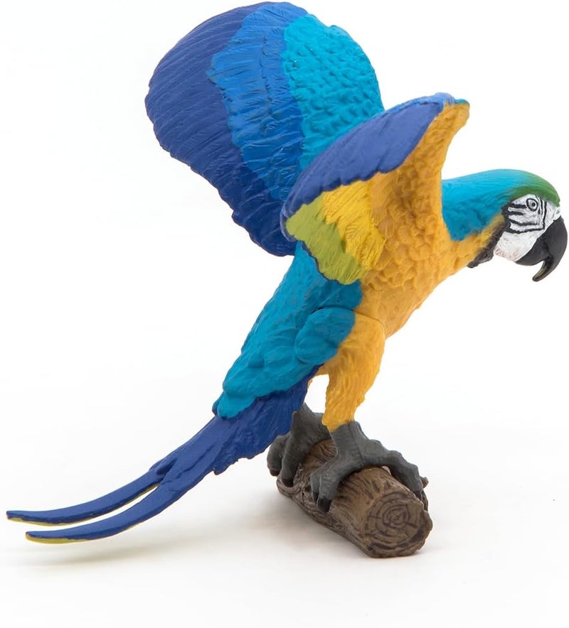 Papo HandPainted  Figurine Wild Animal Kingdom  Blue Ara Parrot 50235 Collectible  for Children  Suitable for Boys and Girls from 3 Years Old - Image 5