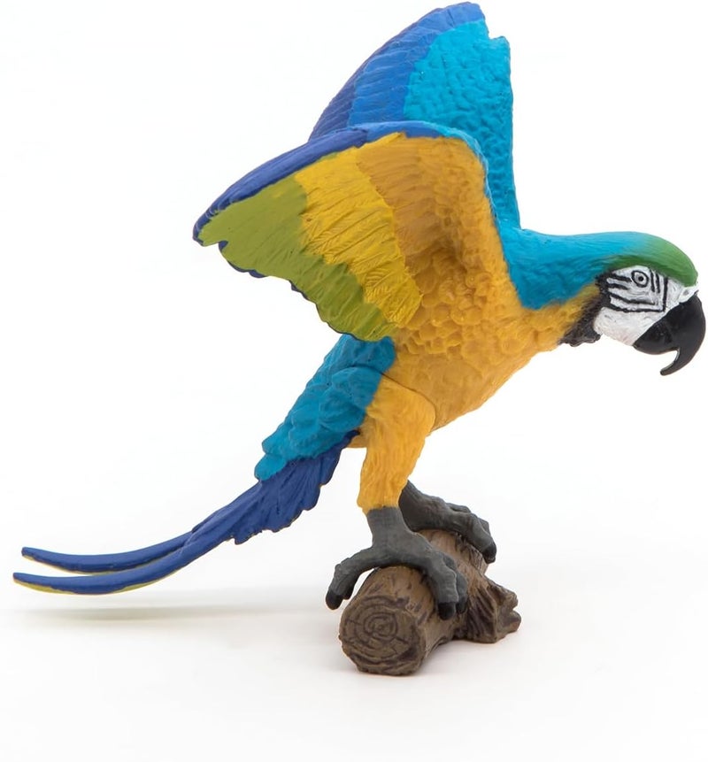 Papo HandPainted  Figurine Wild Animal Kingdom  Blue Ara Parrot 50235 Collectible  for Children  Suitable for Boys and Girls from 3 Years Old - Image 4