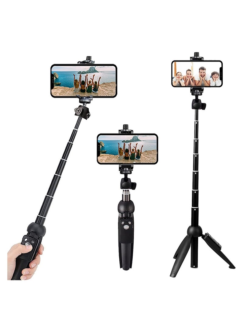 All in one Portable Aluminum Alloy Selfie Stick for iPhone Xs, 40in - Image 1