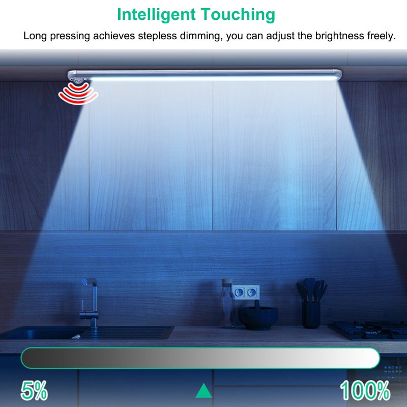 مصباح استشعار الجسم البشري LED للمنازل - شريط مصباح ذكي باستشعار الحركة مع خفض إضاءة لامتناهي للمستودعات والدرج والممر والمستودع والمقصورة والأرفف - Image 2