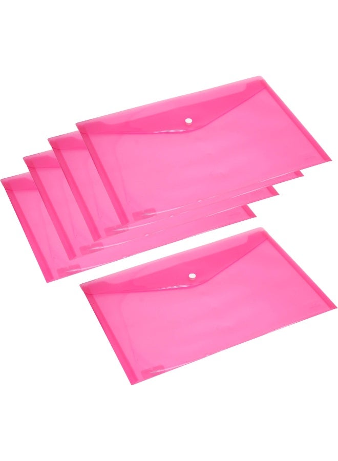 Envelope Bag F4 Single Pocket Clear Red