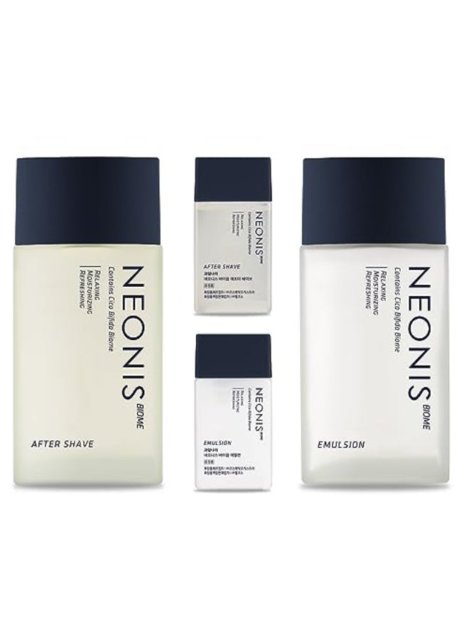 Welcos Kwailnara NEONIS Aftershave 507 Fl oz Emulsion 507 Fl oz with Convenient 1 Fl oz Travel Sizes Each Gift Set Korean Mens Skincare - Image 1
