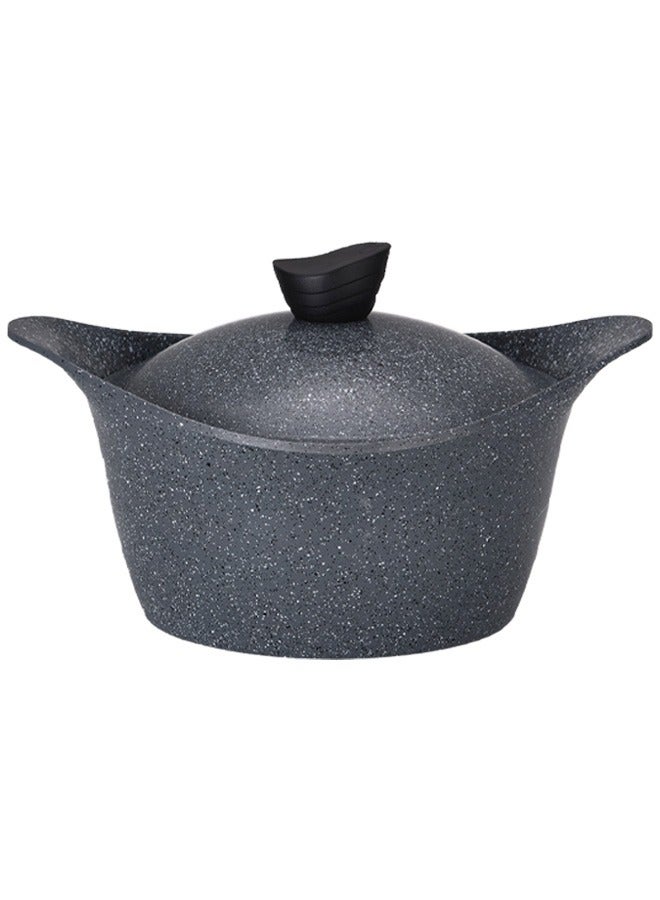 Badraig 17-Piece Granite Cookware Set Saudi Made Safe Dishwasher, PTFE/PFOA Free, Marble Nonstick Coating Stock Pot Fry Pan Grill Pan Kitchen Tool Silicone Grip - Dark Grey - Image 5