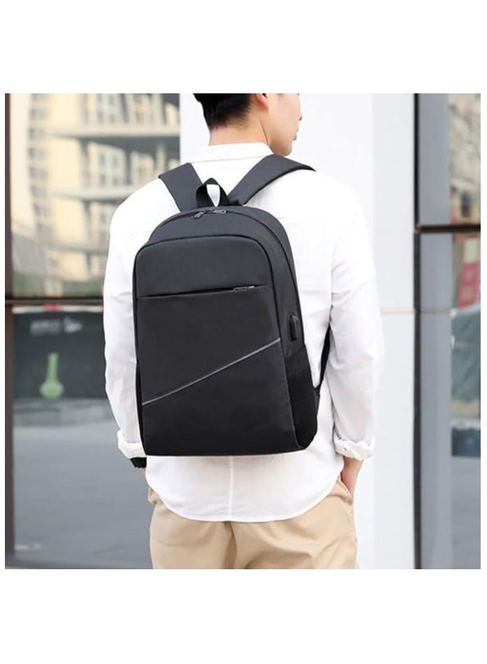 Backpack Student Fashion Backpack Three Piece Color Matching Outdoor Bag Computer with a way out USB Business Bag Shoulder Casual Matching Bag College Backpacks Leather  - Image 3