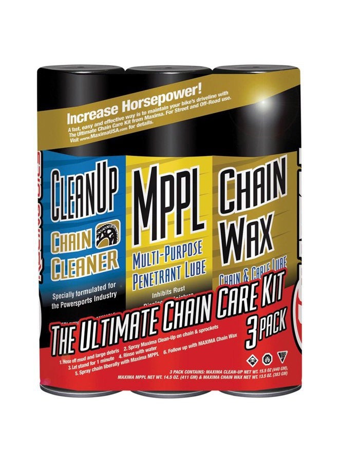 70-749203-3PK Chain Wax Ultimate Chain Care Aerosol Combo Kit, (Pack of 3)