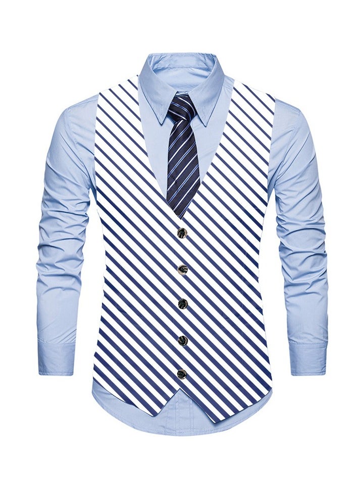 KUYING New Fashionable Personalized Printed Men's Suit Vest 