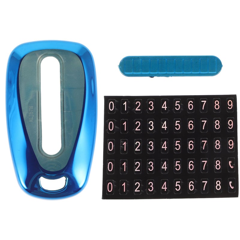Blue TPU Key Fob Protector Case for Mid Size Sedan and SUV Key Cover Holder - Image 2