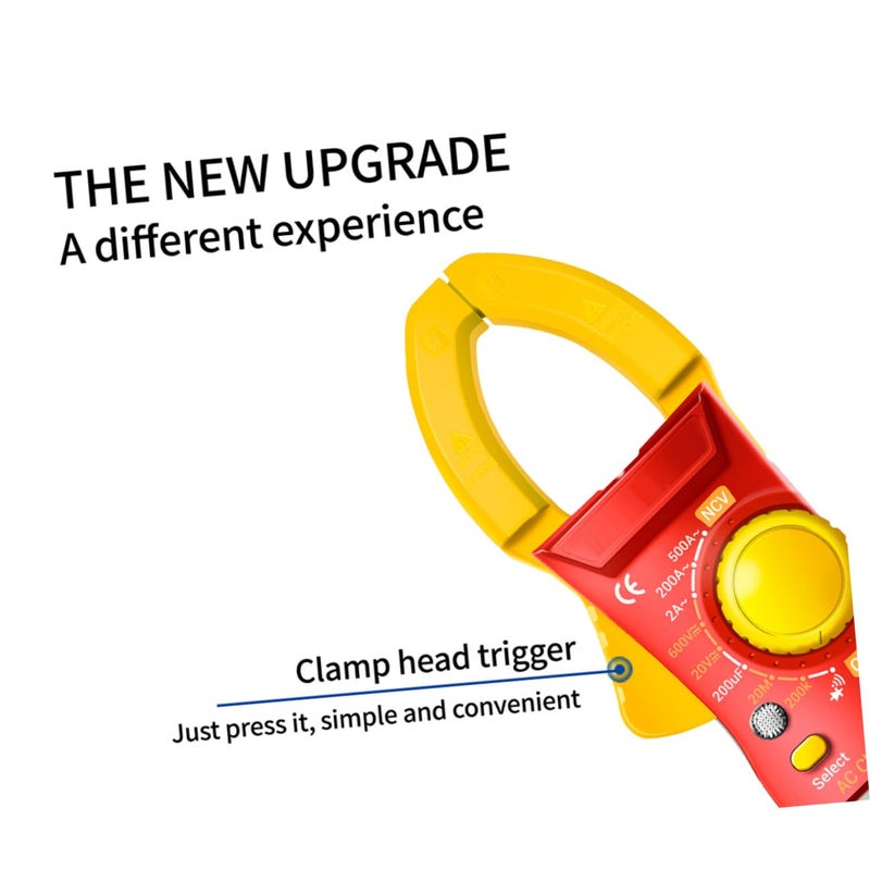 Digital Clamp Meter ST170 High Precision AC Current Tester Volt Ohm Multimeter Yellow - Image 5