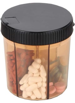 Trenton Gifts Trenton Gifts 6 Section Pill Box Organizer Black 