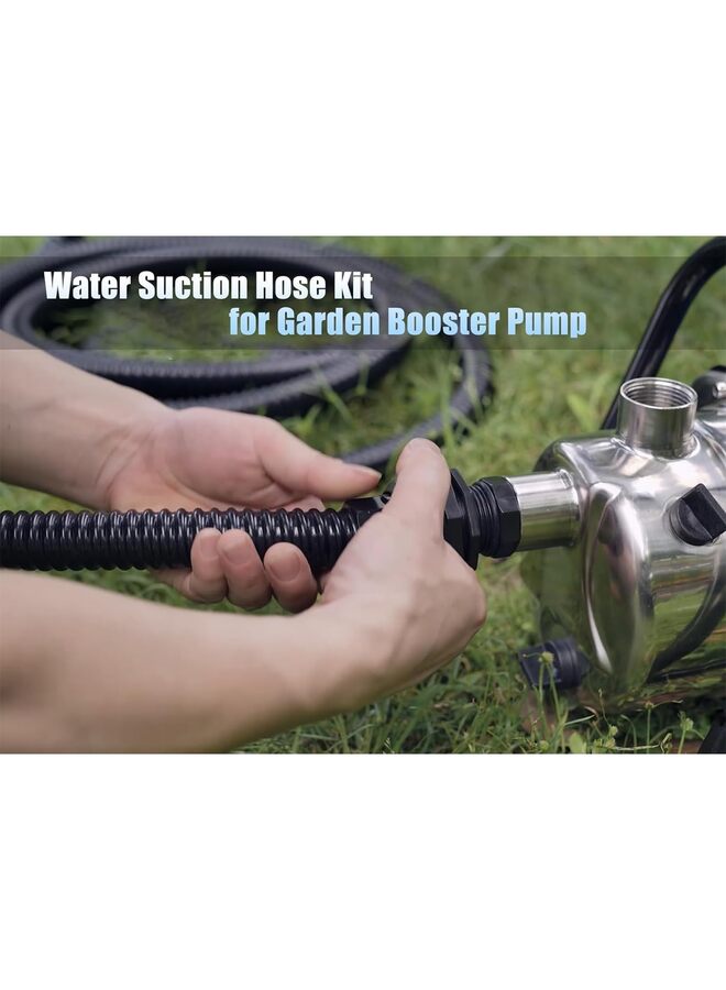 13FT x 1" Suction Hose Kit with Check Valve and 1" Thread, Corrugated Pipe 13ft Long, Water Intake Hose Set, Aspiration Hose (Size : 4M) - Image 5