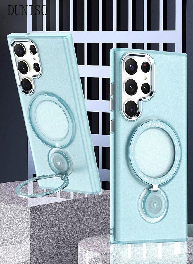 DUNISO Samsung Galaxy S23 Ultra Phone Case 6.8" Full Body Protective Phone Cover Anti-fall Anti-fingerprint Clear Phone Case With Phone Holder and Wireless Charging for Galaxy S23 Ultra 5G Phone Case - Image 2