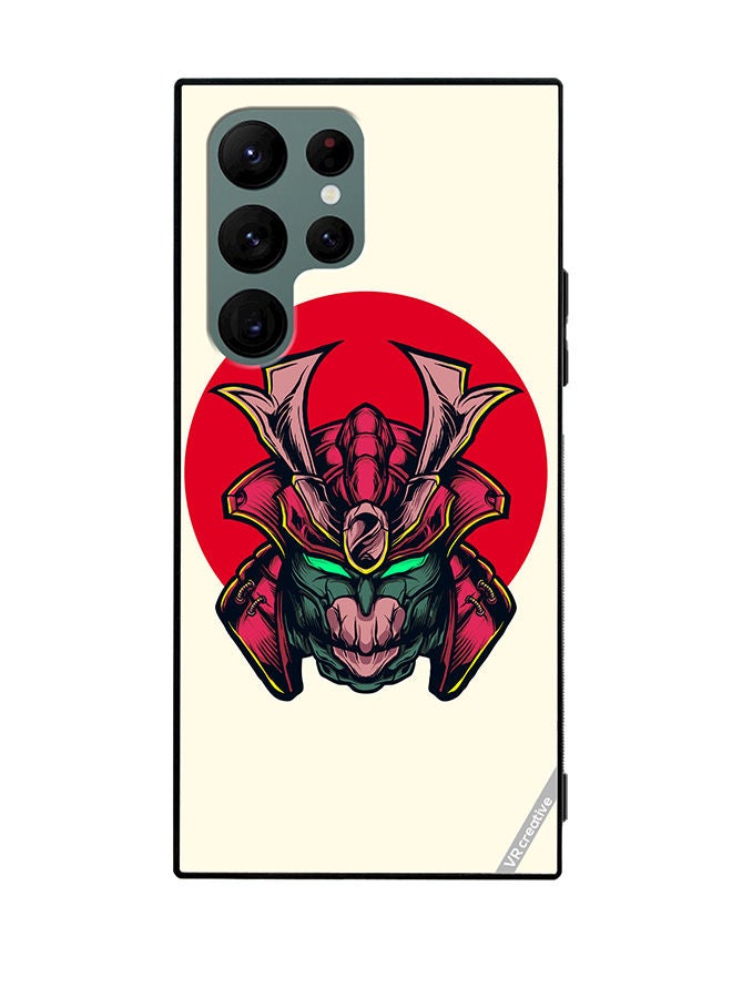 VR CREATIVE Protective Case Cover For Samsung Galaxy S22 Ultra 5G Mecha Samurai Design Multicolour - Image 1