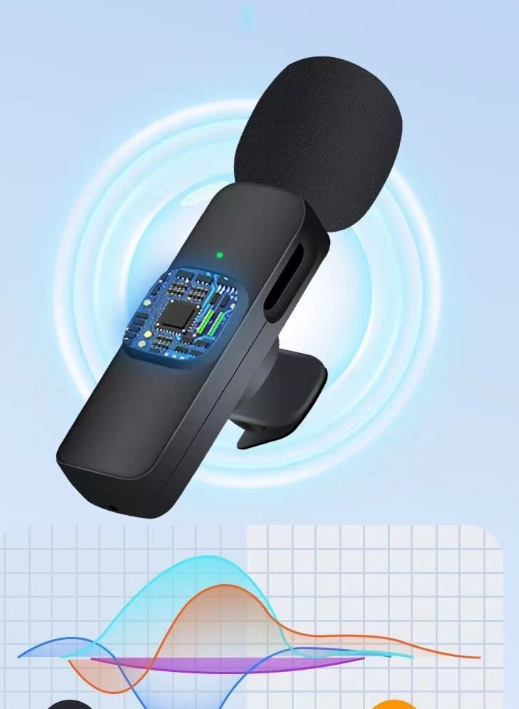 Live streaming wireless clip microphone, one by one, mobile live streaming device, short video recording, listening, and noise reduction microphone  - Image 3