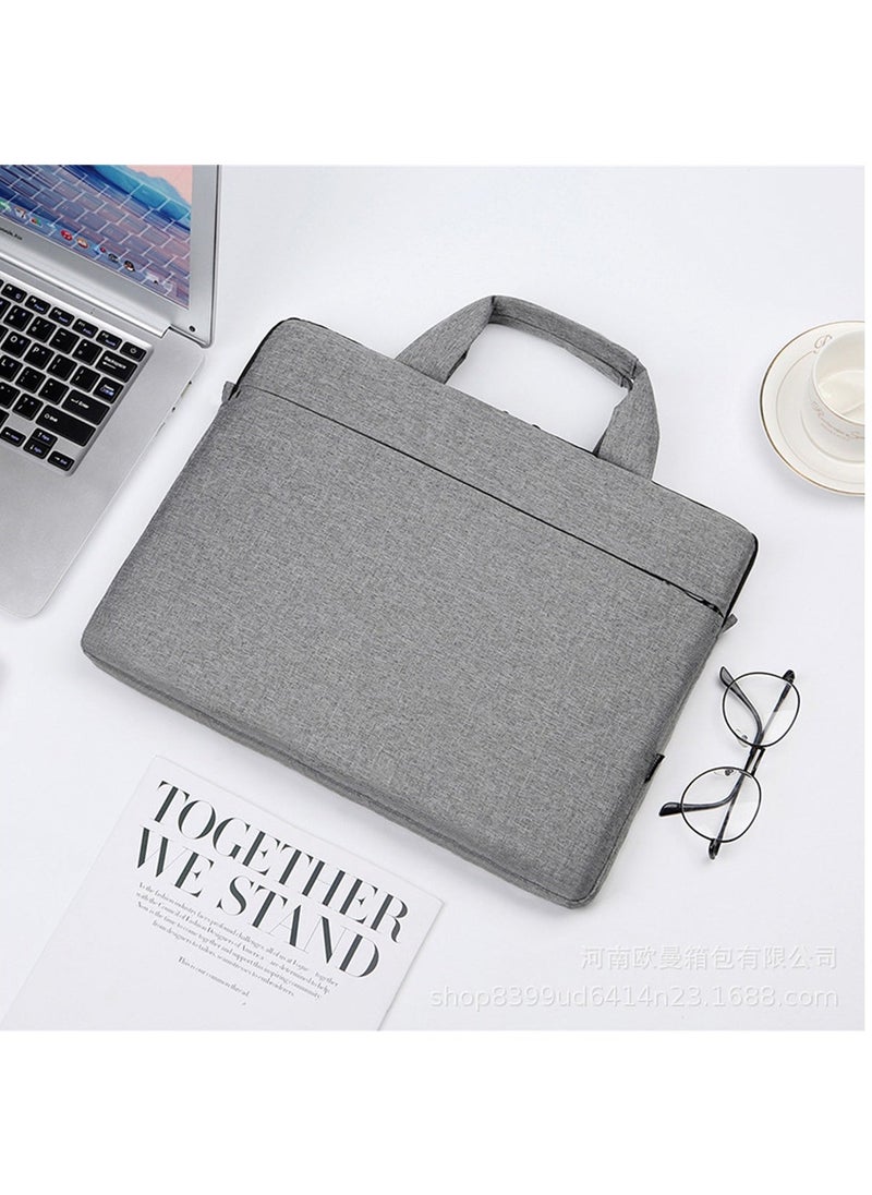 Hihonor Laptop Bag for Women Men Oxford Cloth Laptop Tote Bag Shoulder Bag Carrying Case Adjustable Shoulder 15.6 Inch (Grey)  - Image 5