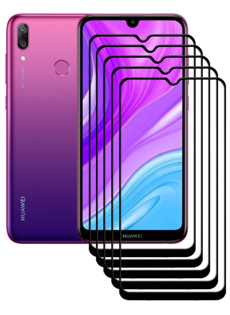 ACLIX 5 Pieces Antistatic ESD Dustproof Premium Quality High Definition Tempered Glass Screen Protector Designed For Huawei Y7 (2019) - Image 1