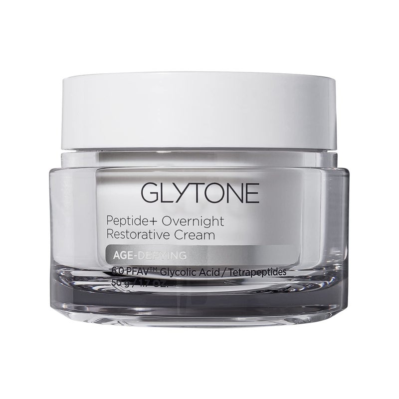 Glytone AgeDefying Peptide Overnight Restorative Cream  DermatologistTested ParabenFree  FragranceFree  17 fl oz