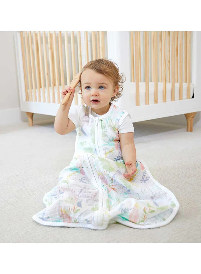 ايدن + أناي Essentials Cotton Muslin 1.0 Tog Light Sleeping Bag Tropicalia (0 - 6 Months )