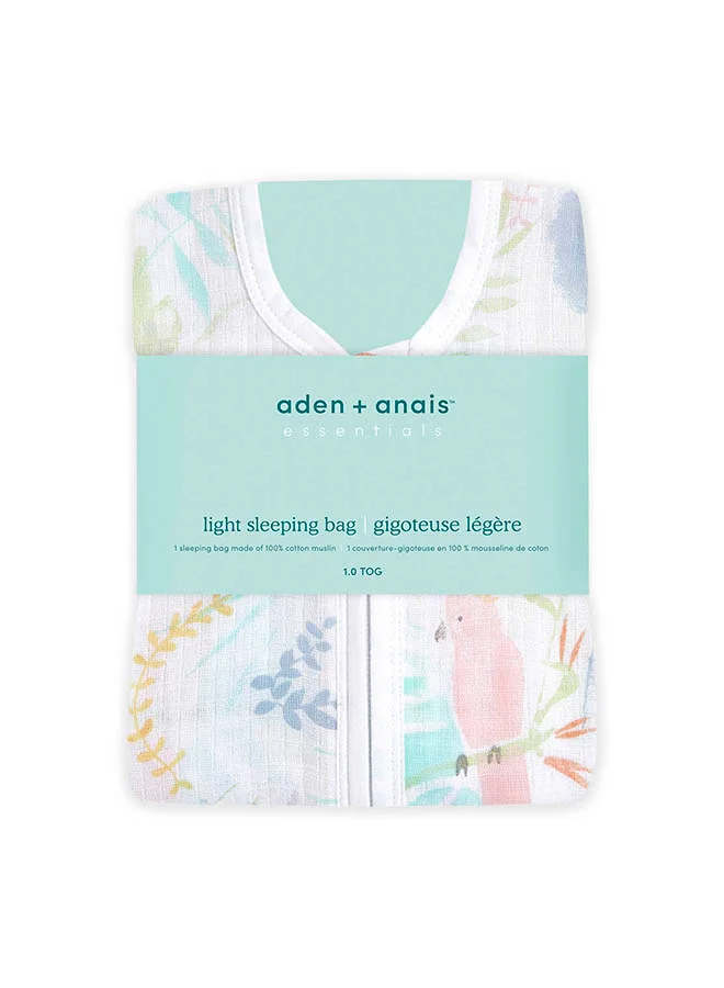 ايدن + أناي Essentials Cotton Muslin 1.0 Tog Light Sleeping Bag Tropicalia (0 - 6 Months )