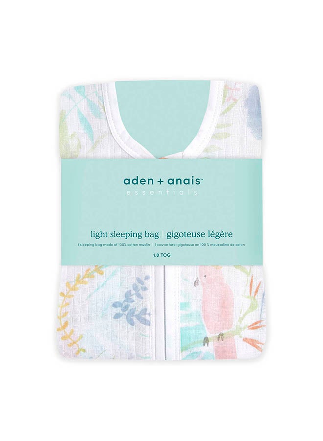 aden + anais Essentials Cotton Muslin 1.0 Tog Light Sleeping Bag Tropicalia (0 - 6 Months ) - Image 2