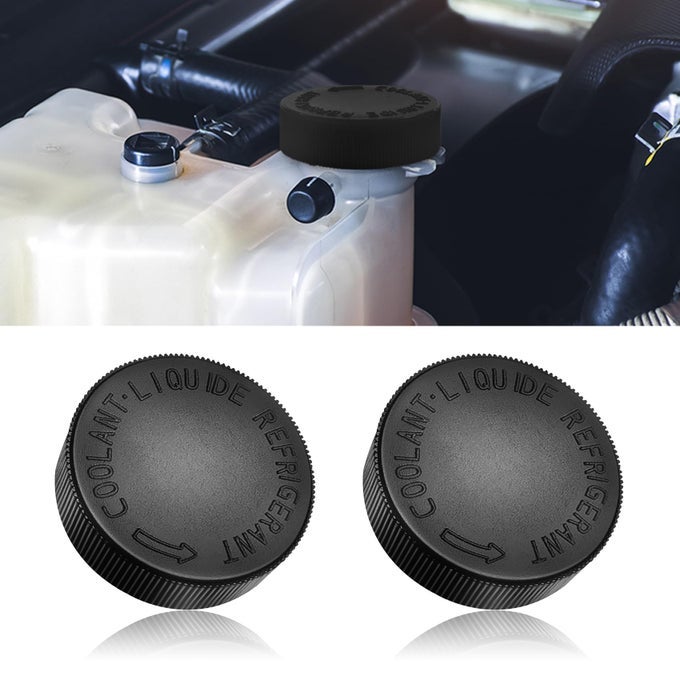 2PCS Reservoir Coolant Tank Cap Radiator Reservoir Cap Radiator Overflow Tank Lid Cover Car Engine Water Overflow Cover for Nissan Infiniti Replace OEM 2171279900 AM4118851190 Black