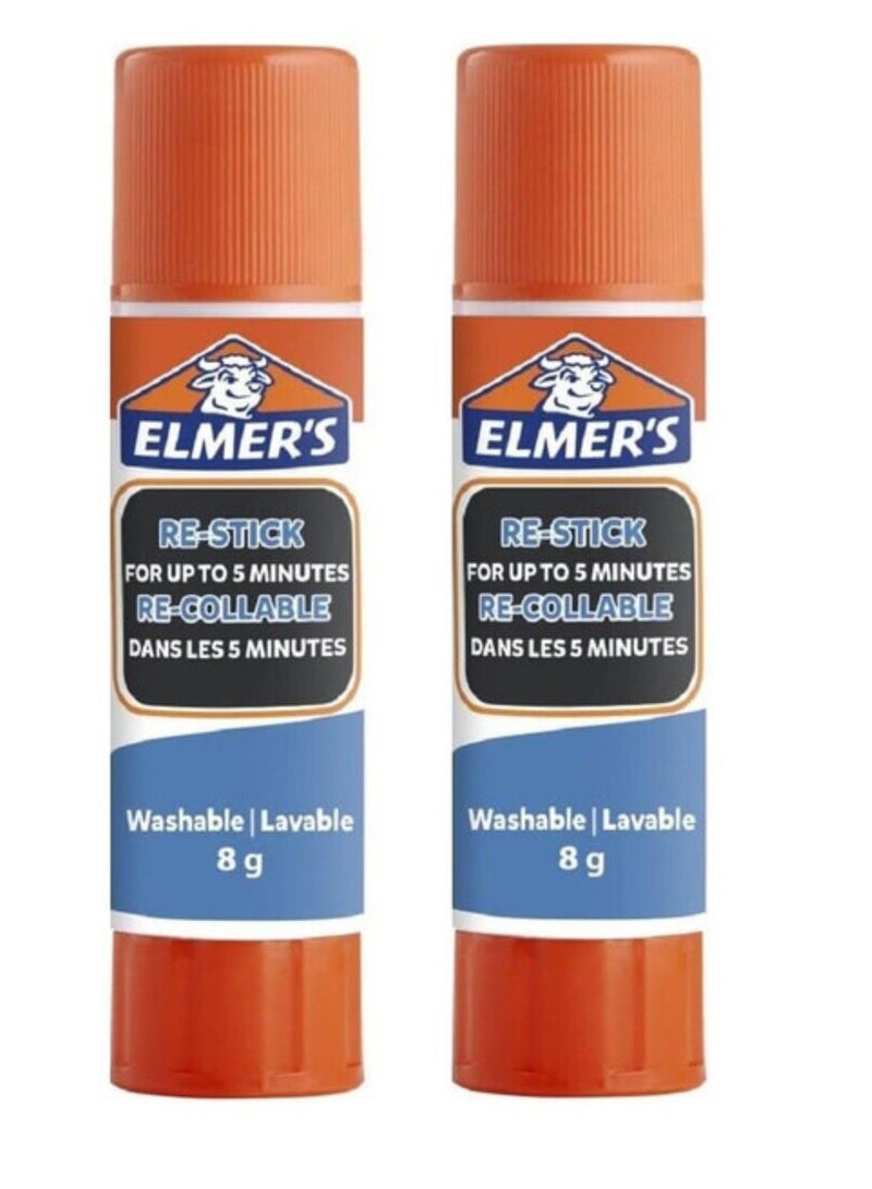إلميرز عصا صمغ قابلة لإعادة اللصق، 8 جرام، عبوة شفافة مكونة من 4 قطع - Image 2