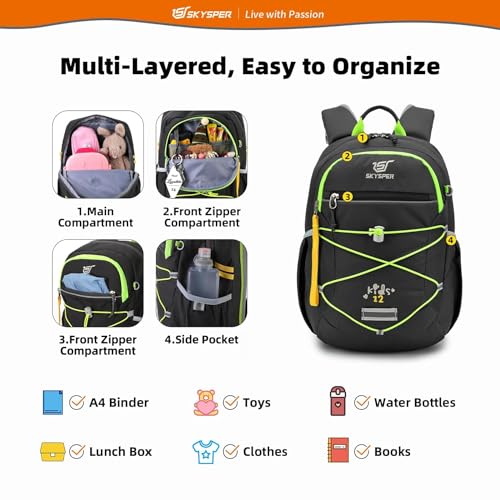 SKYSPER ã€School seasonã€‘Classic Colorful School Bag with Leather Computer Compartment Must-Have Back-to-School Travel Bag Laptop Bag for Students - Image 2
