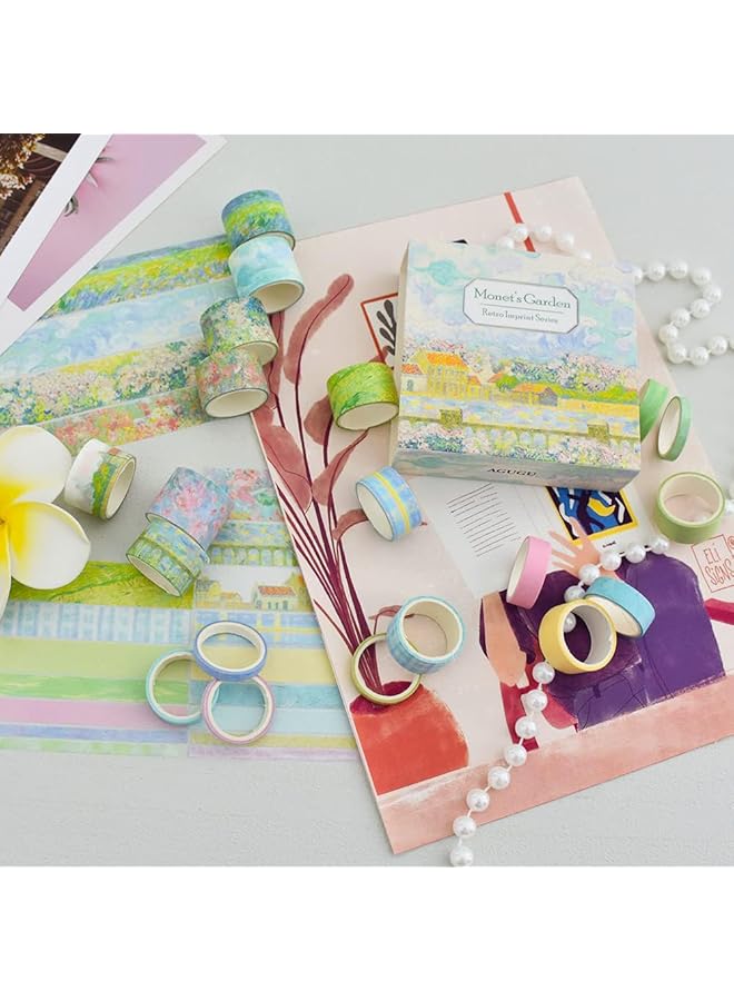 إيروريكس 20 لفة من مجموعات أشرطة الورق الملونة جيدة للفنون والحرف اليدوية ولوحات الحدائق وأشرطة الزخرفة جيدة لحفلات أعياد الميلاد والمهرجانات والحرف الورقية ودفاتر القصاصات وحديقة مونيه - Image 5