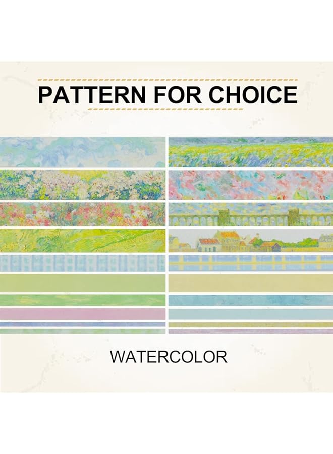 إيروريكس 20 لفة من مجموعات أشرطة الورق الملونة جيدة للفنون والحرف اليدوية ولوحات الحدائق وأشرطة الزخرفة جيدة لحفلات أعياد الميلاد والمهرجانات والحرف الورقية ودفاتر القصاصات وحديقة مونيه - Image 3