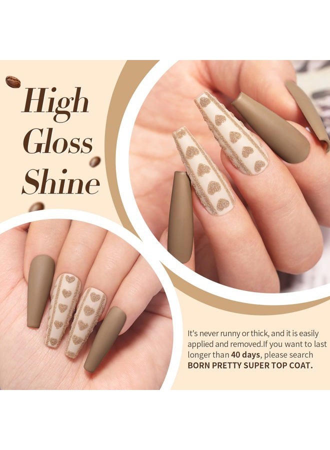 Born Pretty Gel Nail Polish 6 Colos,Nude Brown Skin Tone,Roasted Chestnuts Chocolate Gel Polish Collection Neutral Beige Khaki Gel Polish Kit All Seasons Nail Art Manicure DIY for Home Salon - Image 4