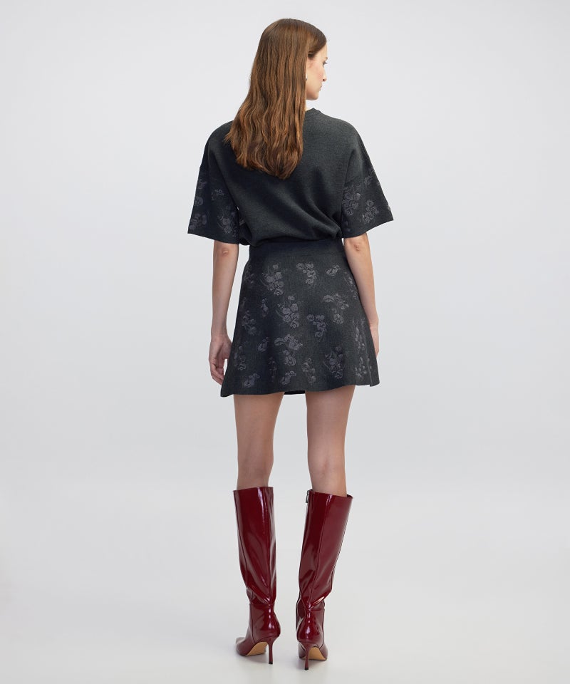 ابيكول تنورة محبوكة مزينة - Image 5