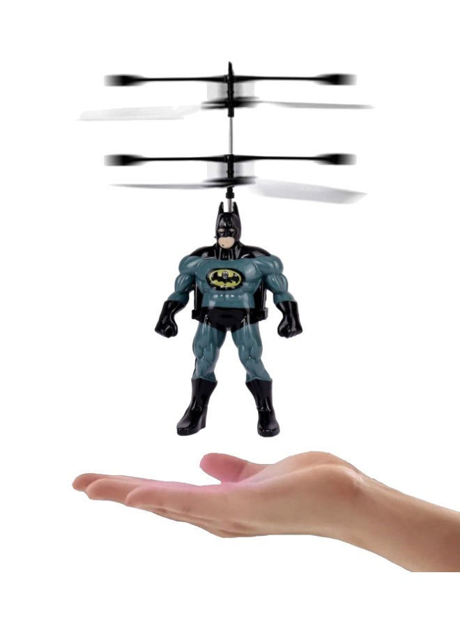 حديقة الألعاب لعبة بطل خارق طائر مزودة بتحكم يدوي وشاحن USB | لعبة طيران قابلة لإعادة الشحن للأطفال مزودة بتحكم حركي | لعبة طيران مزودة بإضاءة LED مع تحكم ذكي بالتحويم - فكرة هدية ممتعة - Image 4