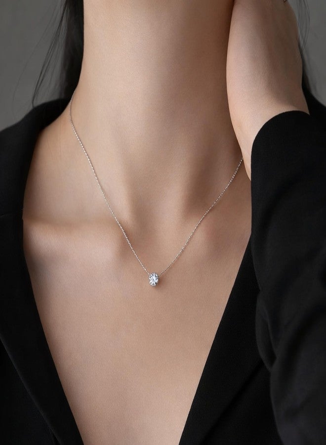 SALVE Solitaire Stone Locket for Girls Pendant Necklace for Women Stylish | Tarnish Free Jewellery Chain for Girls Stylish | Aesthetic Jewellery for Women, Valentine's Gift for Girlfriend - Image 4