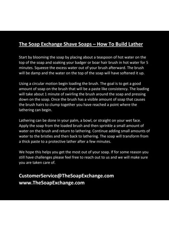 The Soap Exchange TSE for Men Texas Leather Shaving Soap with Tallow and Shea Butter. Natural Ingredients for Rich Lather and a Smooth Comfortable Shave. Artisan 4.5 oz Semi-Soft Italian Style. Made in the USA. - Image 5