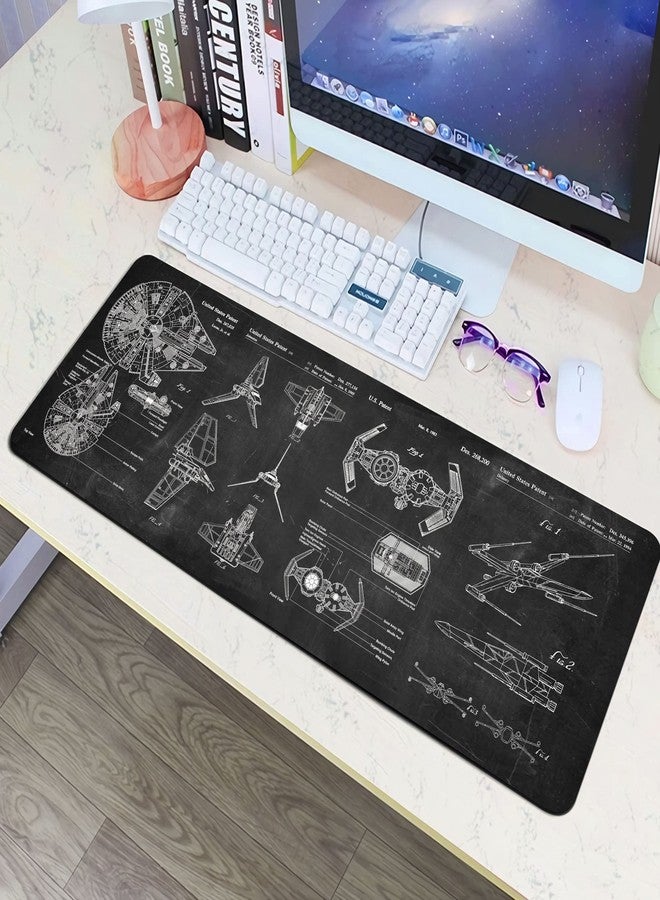 Designfullprint Spaceship Space Mouse mat, Sci-fi Control Console Display Desk Mat, Large Mouse pad for Desk, Gamer Mouse pad, Laptop Pad Mat, Gaming Accessories, Computer Accessories, Gaming Room Decor, SciFi Gift - Image 2