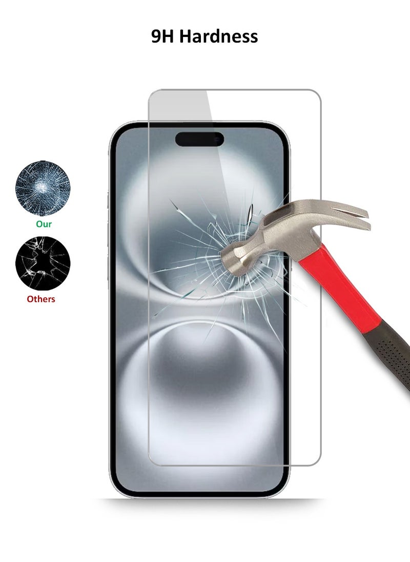 Apple iPhone 16 Plus Case and Screen Protector Combo Pack - Clear Case with MagSafe with HD Tempered Glass Screen Protector