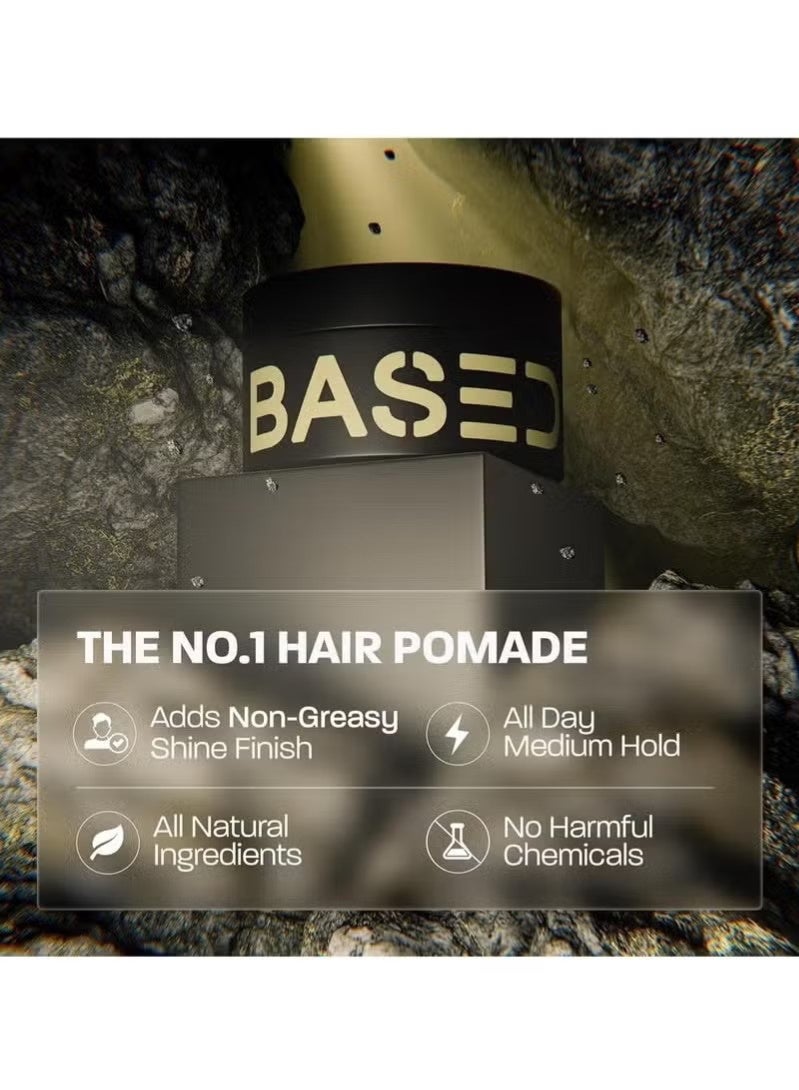 Based Pomade for Men, Quality Hair Care with Medium Hold, Natural Shine & Fragrance, Easy to Apply & Great for All Hair Types, Hydrating and Nourishing Pomade (2.5 Oz Pack of 1) - Image 4